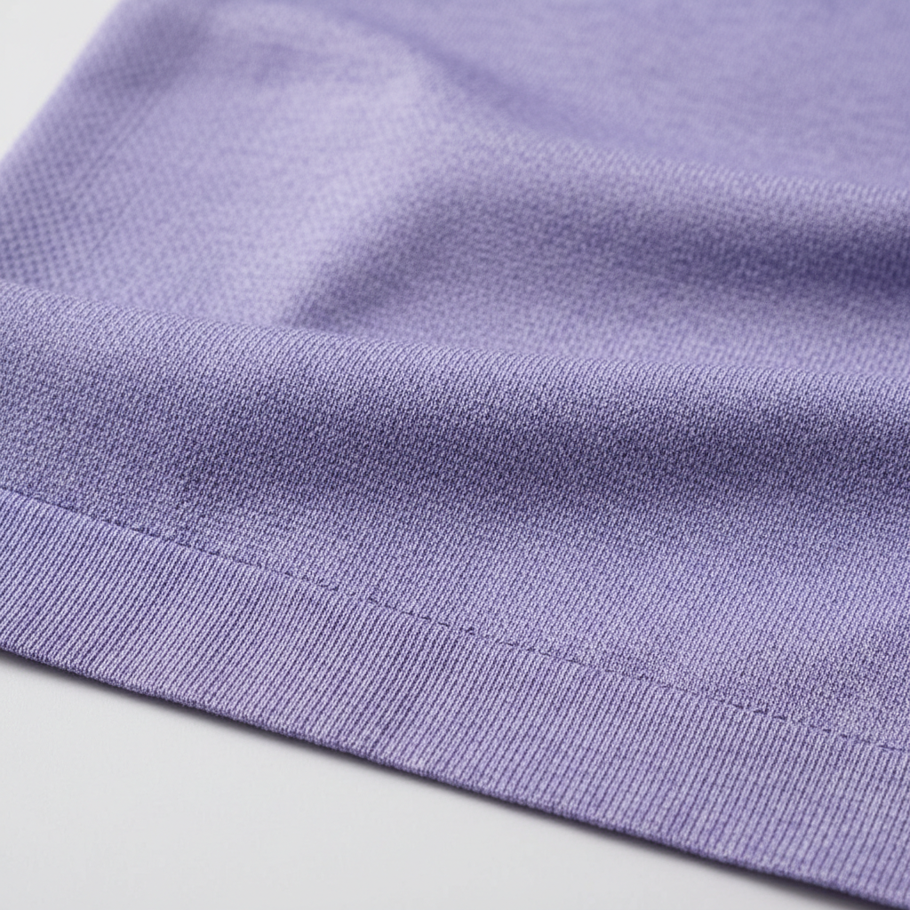 Conjunto deportivo seamless violeta - detalle macro tejido