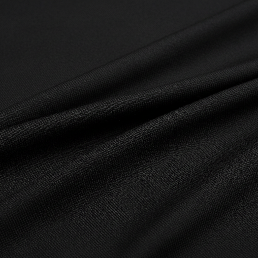 Top deportivo negro detalle tejido knit nylon spandex