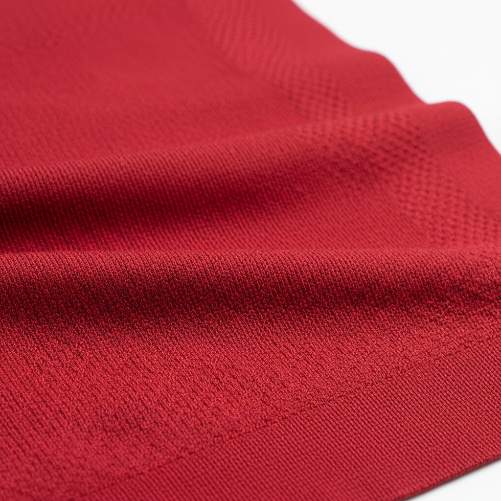 Conjunto deportivo seamless rojo - detalle macro tejido