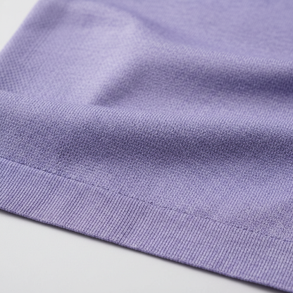 Conjunto deportivo seamless violeta - detalle macro tejido
