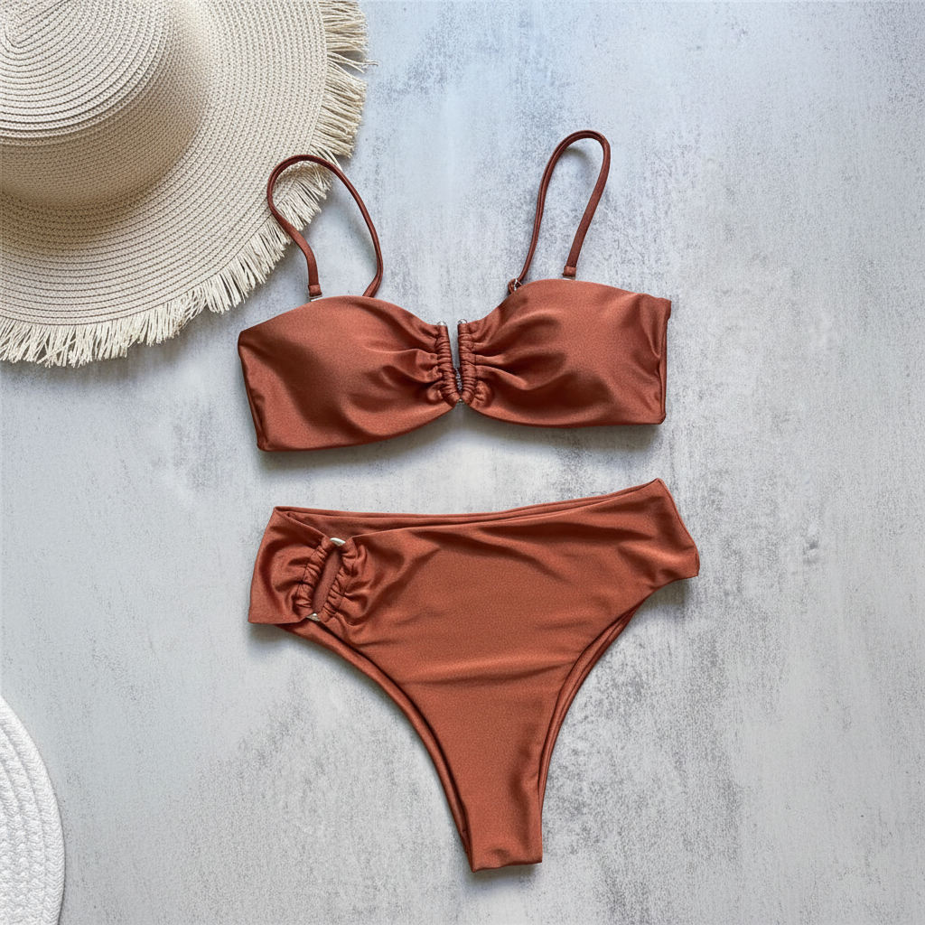 Producto - Tierra 1 Bikini Satinado Terracota