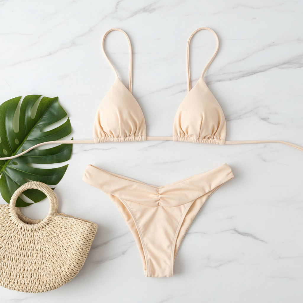 Flat Lay - Aire Lino Bikini Triangular Crema