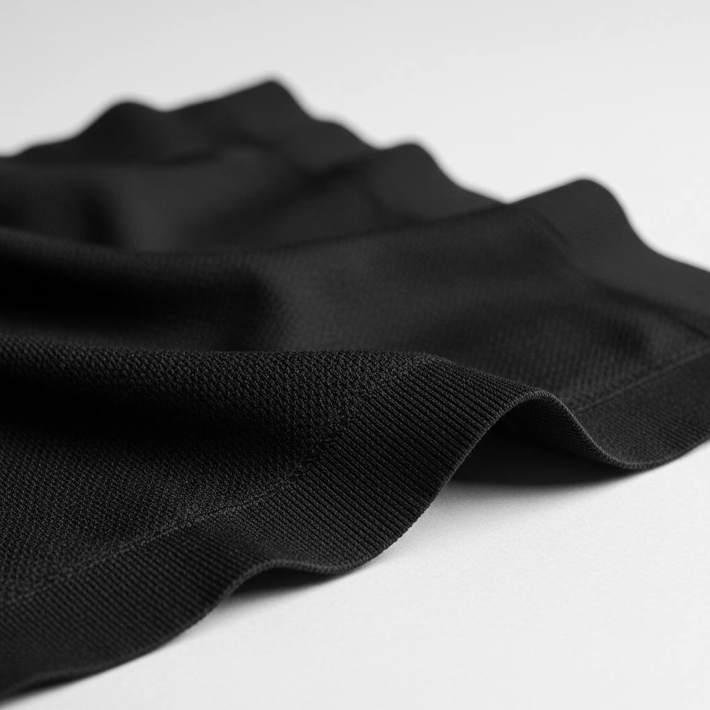 Conjunto deportivo seamless negro - detalle macro tejido