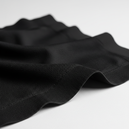 Conjunto deportivo seamless negro - detalle macro tejido