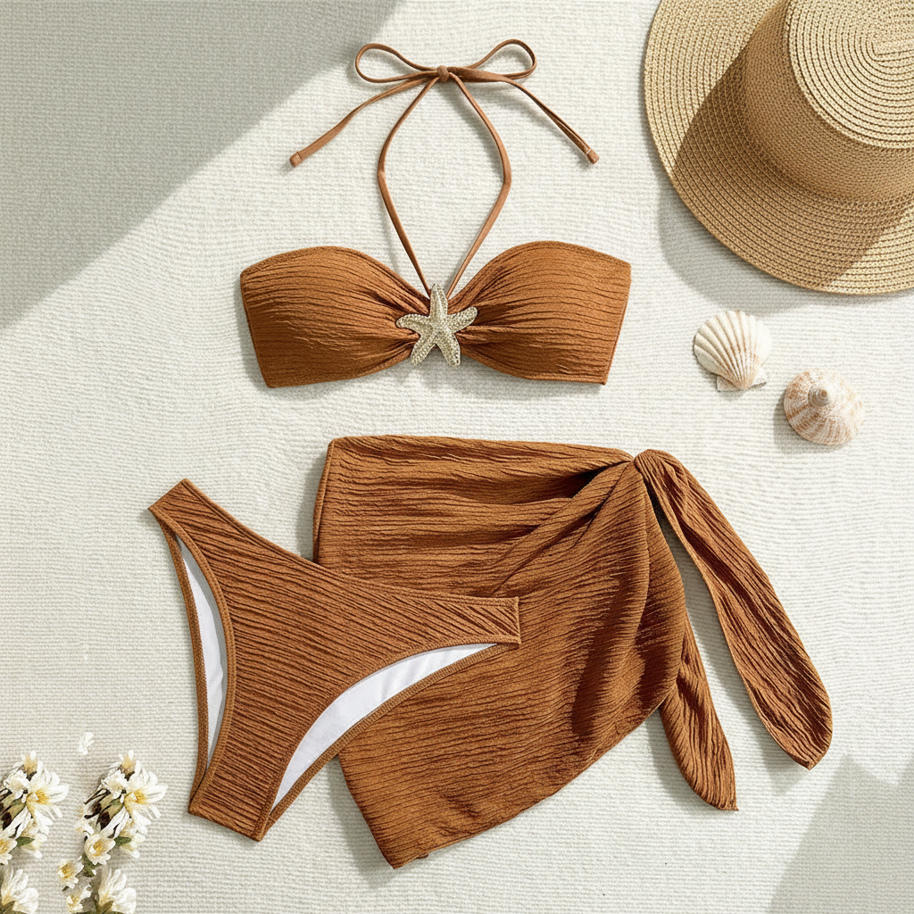 Producto - Tierra Óxido Conjunto Crinkle Estrella de Mar